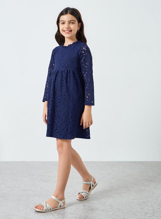 ستايلي فستان دانتيل بأكمام طويلة - Image 1